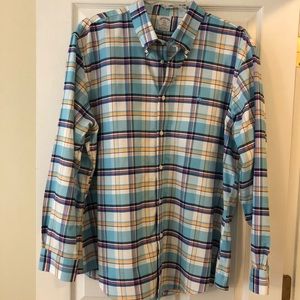 Brooks Brothers plaid button front XXL NON-IRON